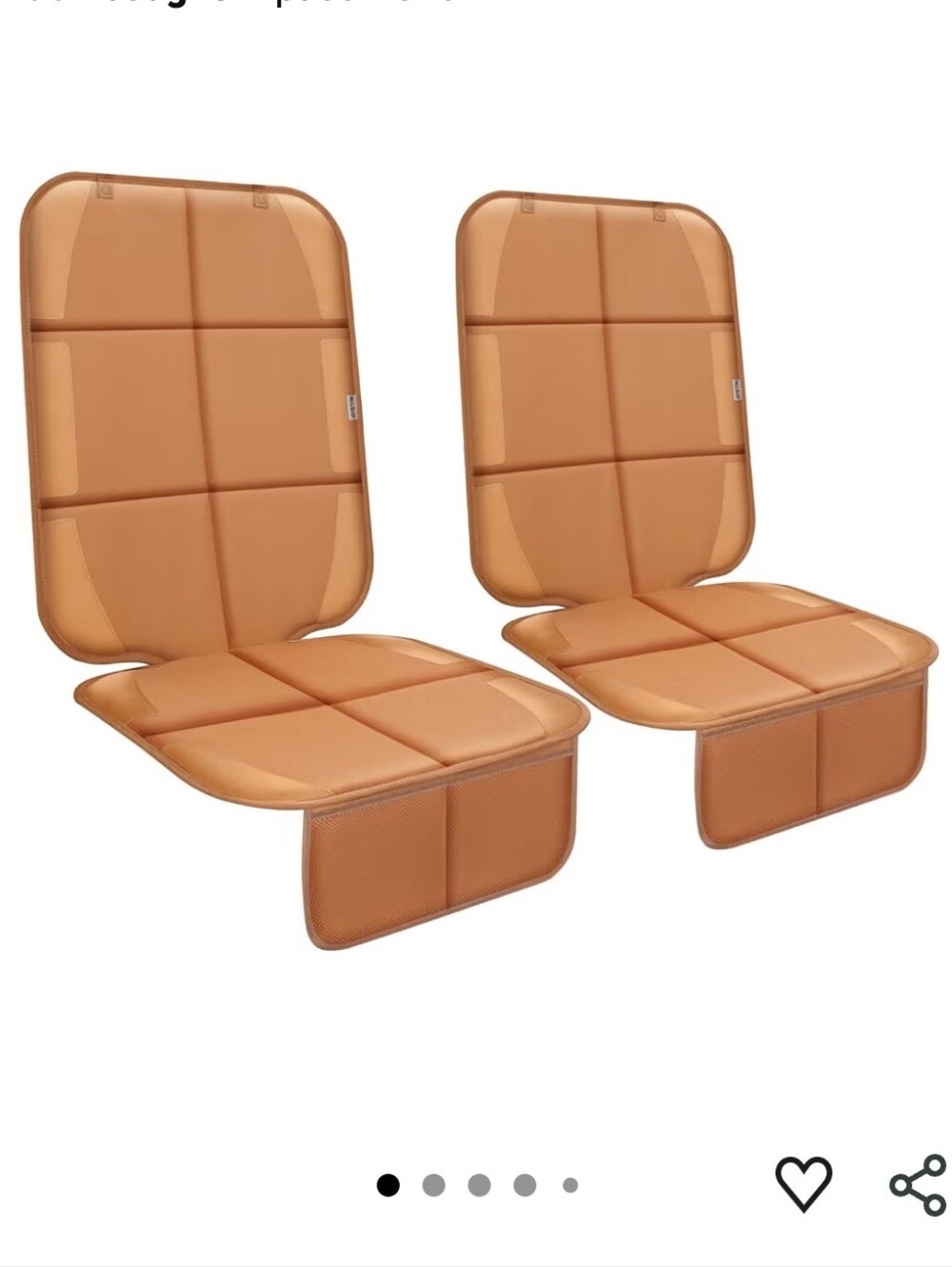 Car Seat Protectors - Tan (Set of 2)